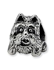 Sterling Silver Reflection Beads Collection Scottish Terrier Bead Charm 4mm Hole (fits 3mm European Style Charm Bracelets)