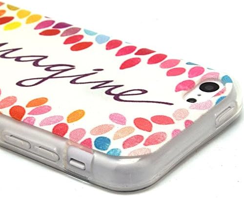 KaiXuan LingYun? Flexible TPU Rubber High Impact Creative fashion for Girls Soft Case Slim Fit Cover Cute Colorful Patterned Back Cover Skin for iphone 5C Case iphone 5c cover