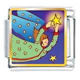 Angel With Stars Religious Italian Charms Bracelet Link