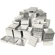 100 Silver Cotton Boxes Watch Bracelet Chain Jewelry 3.5"
