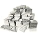100 Silver Cotton Boxes Watch Bracelet Chain Jewelry 3.5"