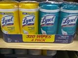 Lysol Disinfecting Wipes Pallet, Lemon Lime and Ocean Fresh, 320 Count