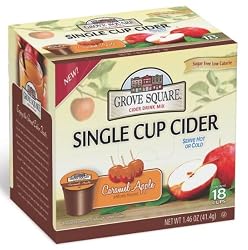 Grove Square Caramel Apple Cider Single Serve Cup for Keurig K-Cup Brewers, 18-Count (Pack of 3)