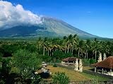 Small Village at Base of Gunung Agung Mountain Tulamben, Bali, Indonesia Photographic Poster Print by Michael Aw, 40x30