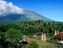 Small Village at Base of Gunung Agung Mountain Tulamben, Bali, Indonesia Photographic Poster Print by Michael Aw, 40x30