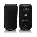 BoxWave Designio Leather Nokia E71 Case (Jet Black (vertical flip cover))