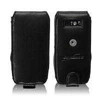 Nokia E71 Designio Leather Case (Jet Black (vertical flip cover))