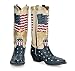 Back at the Ranch - Women's - Stars & Stripes - Hand Made Boot - Red, White and Blue