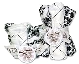 Blooming Bouquet Gift Sets - Versailles Black/White - Bib & Burp Set