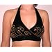 Neckholder Bauchtanz Oberteil Top schwarz bestickt