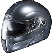 HJC Metallic Men's IS-MAX BT Bluetooth Street Bike Motorcycle Helmet w/ Free B&F Heart Sticker Bundle - Anthracite