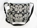 100% Authentic Coach Daisy Signature File Messenger Bag White/Black