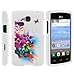 Sunrise Phone Case, Full Body Armor Hard Protector Case Cover with Image Design for LG Sunrise L15G, LG Lucky L16C (Straight Talk, TracFone, Net10) from MINITURTLE | Includes Clear Screen Protector and Stylus Pen - Purple Flower Butterfly
