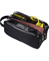 HappyDavid PU Leather Zipped Travel Toiletry Bag Mens Ladies Supply Toiletry Bag