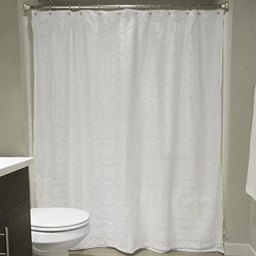 DII Lace Shower Curtain, 72x72, Diamond White