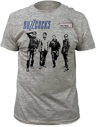 Buzzcocks - Mens The Way Fitted Jersey T-Shirt, Size: Medium, Color: Heather Grey