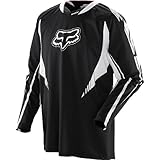 Fox Racing MX Tech Men's Motocross Motorcycle Jersey w/ Free B&F Heart Sticker - Black