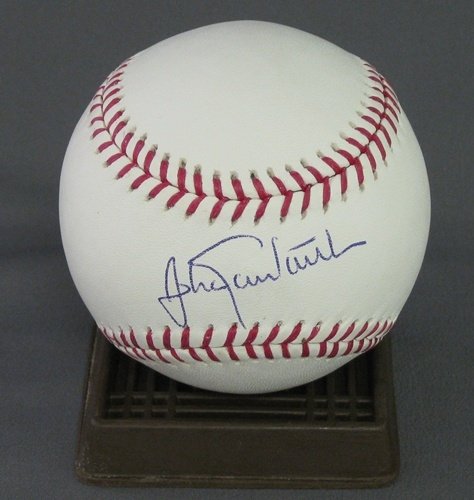 Johan Santana Autographed/Hand Signed Rawlings MLB Baseball Mets