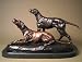 Pair Of Hunting Dogs Bronze Sculpture