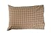 VHC Brands Black Check Standard Pillow Case Set of 2 21x30 Country Rustic Design, Black and Tan