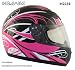 Advance HAWK Pink with White Graphics on Black Glossy Full Face Motorcycle Helmet