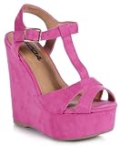 Soda Peeka T-Strap Wedge Sandals