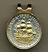 Gorgeous 2-Toned Gold on Silver S. African Sailing ship - coin - Golf Ball Marker - Hat Clips