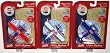 Set of 3 Pepsi-Cola 1930's Biplane's, Red, White and Blue. Die Cast Metal, Collectors Card Included! (1 Set)