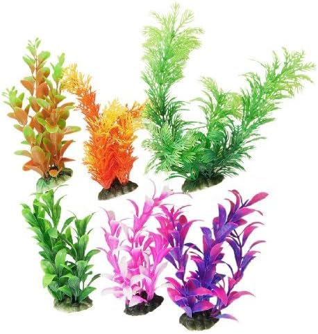 Graceful Home Plastic Plant Decoration for Aquarium 6pcs