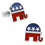 Sterling Republican Elephant Cufflinks