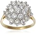 9ct Yellow Gold AMR322872 Ladies Cubic Zirconia Cluster Ring