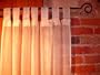 Apricot Cream Sheer 100% Cotton Gauze Tab Curtain, 44 inches X 104 inches