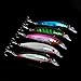 Piscifun 10 Colors 4.33inch 0.48oz Plastic Deep Diver Sinking Minnow Lure with 3D Eyes Two VMC Treble Hooks