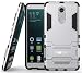 Heartly Graphic Designed Kick Stand Hard Dual Rugged Armor Hybrid Bumper Back Case Cover For Xiaomi Mi Redmi Note 3 - Champagne Silver RS.320.00