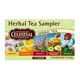 Celestial Seasonings Herb Tea Sampler, Variety Pack of 5 Flavors, 18-Count Tea Bags (Pack of 6)  [Amazon Frustration-Free Packaging]