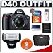 Nikon D40 6.1MP Digital SLR Camera + Nikon 18-55mm AF-S Lens + Nikon SB-400 AF Speedlight Flash + Transcend 2GB 133x SecureDigital Card + USB Card Reader + Nikon SLR Gadget Bag