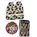 9 Piece Hawaiian Auto Interior Gift Set - Tan Hawaii Hibiscus Floral print: 2 Front Bucket Seat Cover, Steering Wheel Cover, 2 Shoulder Harness Pressure Relief Cover, 2 Front Floor Mat and 2 Rear Floor Mat - Tan