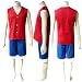 Dream2Reality Japanese Anime One Piece Cosplay Costume - Monkey D Luffy 1st Ver Kid Size Small