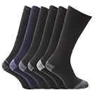 Mens Longer Length Full Terry Cushioned Hard Wearing Work Socks (Pack of 6)