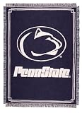 Penn State University Nittany Lions Tapestry Throw Navy Blue Blanket