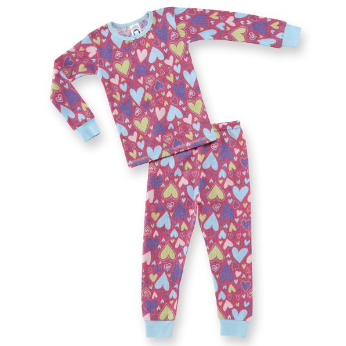 Gerber Two Piece Infant Thermal Underwear, Fuchsia Print, 18