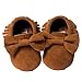 Voberry Baby Boys Girls Tassel Bow Soft Sole PU Leather Loafers Moccasin Sneakers (Coffee, 12~18 Month)