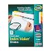 Avery Index Maker White Dividers, 8-Tab, Laser/Inkjet, Letter Size, Assorted/Clear, 8 per Set (11407)