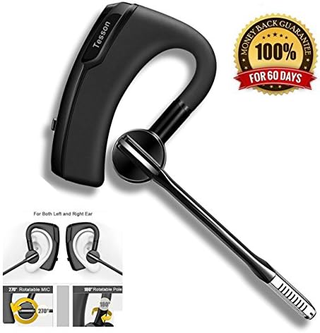 Bluetooth Headset, Tesson 600 HD Stereo Wireless Bluetooth 4.0 Headphone for Apple iPhone, Samsung, LG, PC Laptop, and Other Bluetooth Device