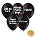 Funny Party Pieces Abusive Birthday Balloons - Pack Of 12 Different Funny Offensive Balloons (For Her)