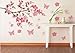 Other DIY Removable Sakura Flower Bedroom Vinyl Decal Art Decor Wall Sticker 45*60CM (Small-45*60CM) Pink, 45cm