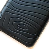 Apple iPod Nano 3 III 3rd Generation Swirly Line Soft Rubber Silicone Protector Skin Case Black 07TK