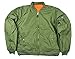 New Men's Water Resistant Reversible Flight Pilot Bomber Jacket / Army Green