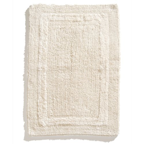 Ruia Home Organic Cotton Reversible Bath Rug, Ivory