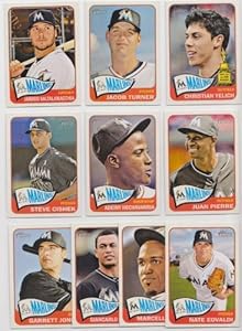 Miami Marlins / 2014 Topps Heritage Baseball Team Set with all Short Print Cards